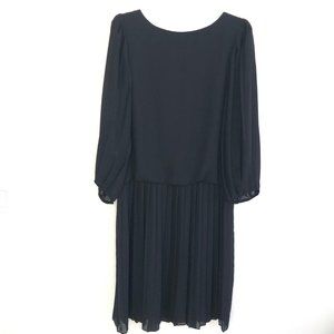 Jamie Sheer Chiffon Long Sleeve Pleated Dress CIKS